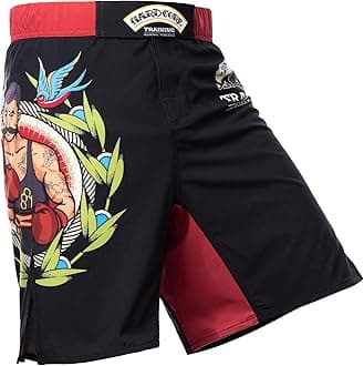 Training Fight Shorts Old Tattoo Men's Wrestling Boxing MMA Combat BJJ Grappling Fitness Muay Thai Kickboxing No Gi