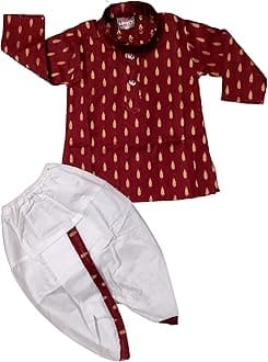 Dhoti Kurta Set for Kids | Pure Cotton Kurta Pyjama Set for Boys