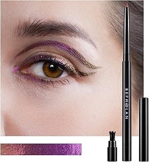 BEPHOLANChameleon Pink-Gold Color Shifting Eyeliner Pencil, Metallic Glitter Waterproof, 24h Long-Lasting (METALLIC GLAM)