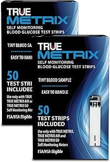 TRUE METRIX Self Monitoring Blood Glucose Test Strips, TRUE METRIX Family of Self Monitoring Blood Glucose Meters, Value Pack, 100 Count (2, 50-Count Boxes)