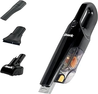 Shark Handheld Cordless Vacuum Cleaner with Pet Tool, Crevice Tool & Dusting Brush, 80 W, 0.45 liters, 10 Minute Run-Time, Washable Filter, Black & Yellow, CH950UKT