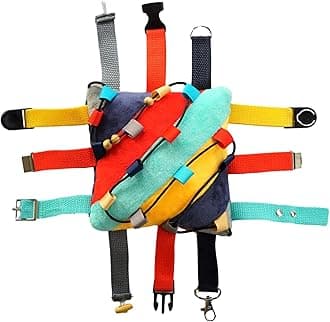 Sensory Buckle Pillow Fine Motor Development Toy Activity - Plus Threading Counting and Sorting Skills and Tying All in One