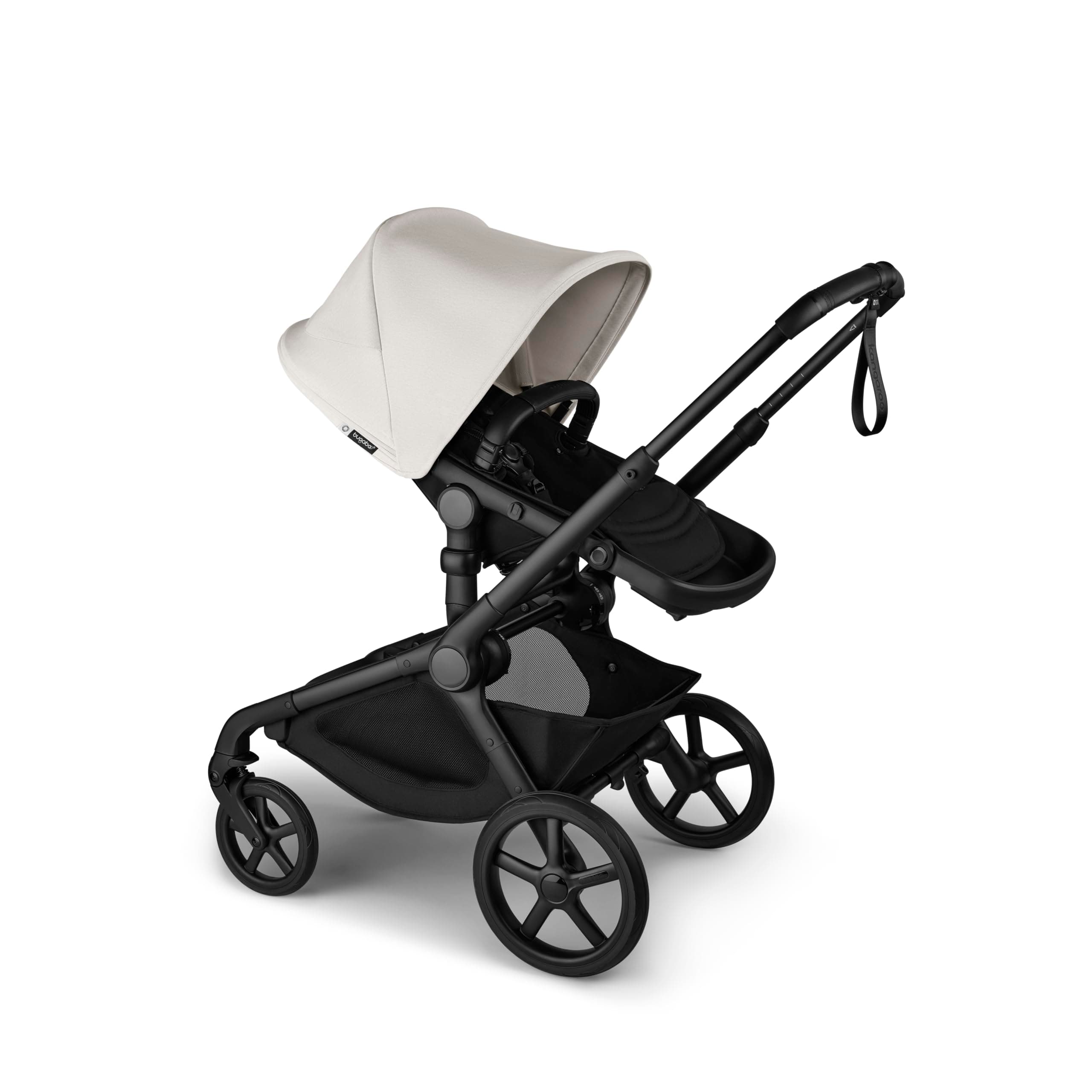 Bugaboo Kangaroo All-Terrain Single-to-Double Tandem Stroller for Infant and Toddler, for Up to Three Kids, XL Wheels, One-Hand Operation, Large Bassinet, XL Underseat Storage (Misty White)