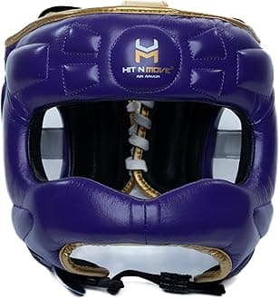 HIT N MOVE® Air Armor Face Saver Boxing Headgear for Men and Women, Lightweight Protective Gear for MMA, Kickboxing, Martial Arts, Training & Sparring and Combat