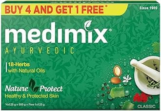 Ayurvedic Classic 18 Herbs Soap, 125g (4+1 Super Saver Pack, Save Rs.40)