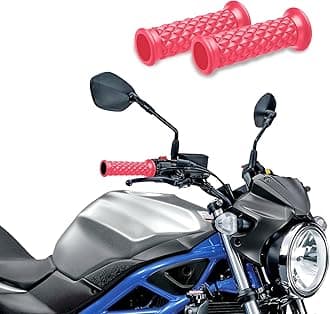 HAOBO 2Pcs Motorcycle Handlebar Grips, 7/8" 22mm 24mm Motorcycle Comfort Hand Handlebar Grip Thruster Grip, Non Slip Rubber Hand Handle Grips Dirt Bike Parts Universal for Motorcycle, Bike