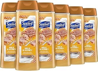 Suave Moisturizing Body Wash, with Milk & Honey and Vitamin E Extract, No Parabens, No Phtahaltes, 18 Oz Pack of 6
