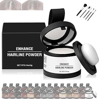 Waverloo Magic Root Cover Up,Waverly Magic Root Cover Up,Instantly Conceals Hair Loss,Maycheer Hair Rich Shading Powder,14 Colors Root Touch Up Powder with Mirror,Water Sweat Resistant (White)