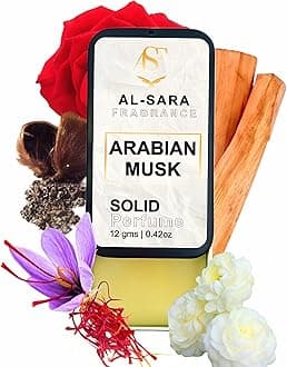 ARABIAN MUSK Solid Perfume for Men & Women | Alcohol-Free, Non-Greasy, Long-Lasting Natural Fragrance | Portable & Travel-Friendly Cologne (Arabian Musk)