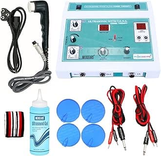 - Physiogears TENS with Ultrasonic Combination Physiotherapy Machine for help Reduce pain (Electrode Pad)