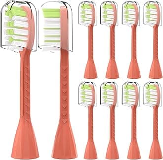 Compatible with Philips One Series Sonicare Electric Toothbrush Replacement Brush Heads,for Philips One HY1100 HY1200 BD100/AZ Series Electric Toothbrush,10 Pack (Miami Coral, Medium)