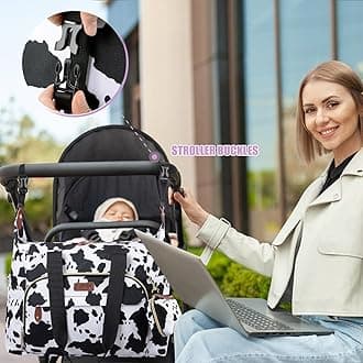 Tuwubi Diaper Bag backpack with Pacifier Case Large Travel Diaper Tote for Mom and Dad Multifunction Large Baby Bag