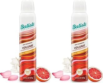 Batiste Dry Shampoo and Volume 200ml, Hair Benefits with Plumping Collagen, No Rinse Spray to Refresh Hair in Between Washes (Pack of 2)