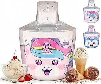 Ice Cream Maker Machine for Kids – 1.2 Quart Unicorn electric Ice Cream Makers, Best Countertop Machine for Homemade Ice Cream, soft serve, Sorbet, Gelato, Frozen Yogurt – Fun & Easy for Families