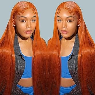 30 Inch Ginger Orange 5x5 Lace Closure Wigs Human Hair Colored Straight Lace Front Wig 5x5 HD Front Wigs Human Hair Pre Plucked With Baby Hair Ginger Wig Human Hair Lace Front Wigs for Women