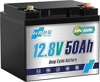 12V 50Ah LiFePO4 Battery Rechargeable Lithium Batteries, 3000+ Cycles Lithium Iron Phosphate Battery, Perfect for RV, Solar System, Trolling Motor, Camping, Marine