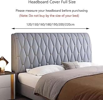 UYSELA Headboard Slipcover for Single/King/Double Beds, Bed Headboard Cover Protector Bed Head Covers Dustproof for Bedroom