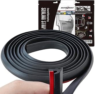 AUTOXBERT 4M/13Ft T-Shape Car Seal Strip Universal Rubber Weather Draft Seal Strip Car Windshield Edge Moulding Sealing Strip Soundproof Bumper Headlight Lip Gap for Fiat Jeep Nissan Honda