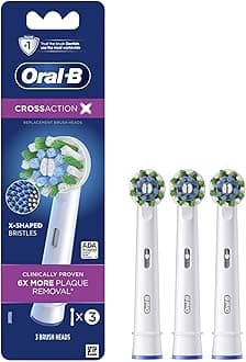 Oral-B Cross Action Electric Toothbrush Replacement Brush Heads Refill, 3 Count