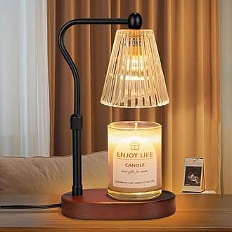 Candle Warmer Lamp with Timer Dimmer Adjustable Height, Electric Wax Warmer Vintage Home Decor for Scented Jar Candles,Birthday Gifts for Women