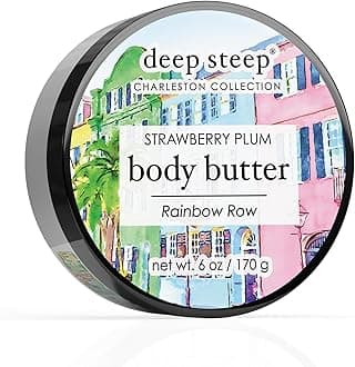 Deep Steep Body Butter, 6 oz – Rich Moisturizer with Ceramides, Coconut Oil, Argan Oil & Aloe Vera – Vegan, Clean Beauty, Smooth & Hydrated Skin (6 Ounces, Strawberry Plum)
