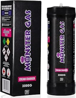 Whipped Cream Charger Nitrous Oxide Tank 3.3L N2O Whip Cream Charger 2000g, Pack of 1