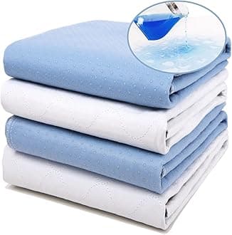 4 Pack Bed Pads for Incontinence Washable 34" x 36",Waterproof Bed Pads,Adult Washable Incontinence Bed Pads for Adults,Dog,Kids