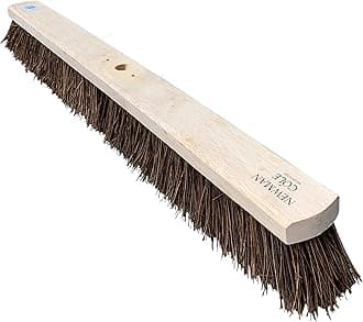 Newman and Cole 36” Wide Broom Outdoor, Extra-Large Heavy Duty Broom Sweeping Brush for Big Yards and Industrial Cleaning (36” Natural Bassine Siff Broom Head Only)…
