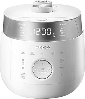 Twin Pressure Rice Cooker 10-Cup Uncooked / 20-Cup Cooked with Induction Heating Technology, 20 Menu Modes with Voice Guide, Large Rice Maker Multi-Cooker & Pressure Cooker (CRP-LHTR1009FW)
