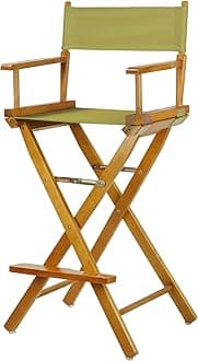 Casual Home 30" Director's Chair Honey Oak Frame-with Olive Canvas, Bar Height