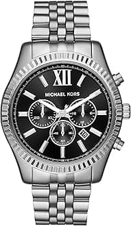 Lexington Watch for Men, 44mm Quartz Chronograph Movement with Stainless Steel Strap