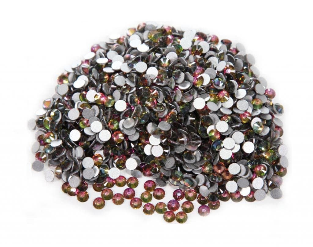 Jingle 1440pc/pack Crystal Non Hotfixed Flatback Rhinestones for Nails Nail Rhinestones Bag Shoe Nail Art Decoration DIY Beads Size ss8 2.3-2.4mmmm Rainbow Color