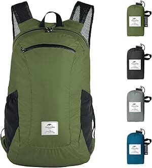 Naturehike 30D Nylon Ultra Lightweight Foldable Waterproof Backpack for Hiking, Camping, Outdoor Travel