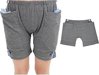 HOEOLYDI Incontinence Care Trousers, Catheter Underwear for Elderly with Double Pockets, Urinate Drainage Bag Pants for Catheter Nephrostomy Bag for Incontinence and Ostomy Patients (Women, M)