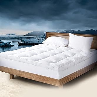 Luxury 4.7-inch (12 cm) hotel mattress topper fluffy and ultra-soft with full fitted skirt to ensure stability,1250 Gm/m2 (6 kg),5 size available (King 180x200 cm)