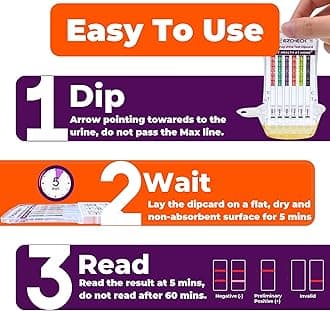 [500 Pack] EZCHECK® 6-Panel Drug Test - at-Home Rapid Urine Screening Kit for 6 Most Used Drugs: (THC-Marijuana, BZO-Benzos, MET-Meth, OPI/MOP-Opiates, AMP-Amphetamine, COC) - FSA/HSA Eligible