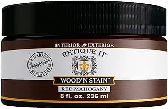 Retique It Wood'nStain Liquid Wood Gel Stain Interior/Exterior, 93 Red Mahogany, 8 oz