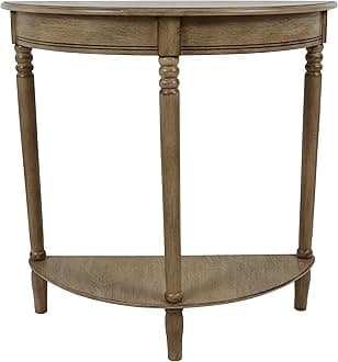 Decor Therapy Simplify Half Round Accent table, Sahara