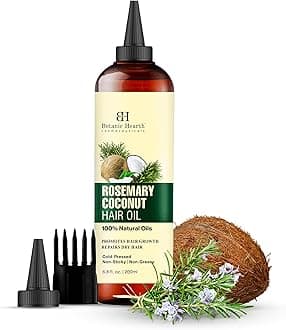 Botanic HearthRosemary, Coconut & Avocado Hair Oil with Biotin (6.7 fl oz) | Nourishing Hair Growth & Strengthening Formula | Promotes Healthy, Shiny Hair | Suitable for All Hair Types