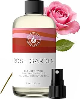 Aroma Country Rose Garden Diffuser Oil - Luxury Essential Oils for Diffuser Refill & Air Freshener Room Spray - Long-Lasting & Natural Home Fragrance, Scented Oil for Diffusers (8.5 Fl. oz)