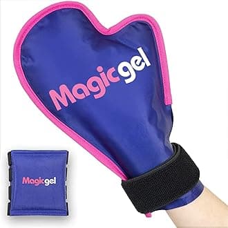 Magic Gel Ice Pack for Hands - Medium Size Hot or Cold Glove - Reusable Mitten Style, Microwaveable - Full Hand and Wrist Coverage - Gel Pack with Inner Finger