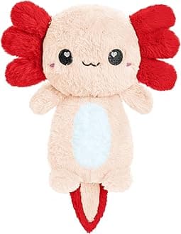 Axolotl Microwavable Unscented 1.5 lbs Heating Pad For Women And Kids- Cute Soft Cozy Pillow Plush Heatable Warm Stuffed Animals- Kawaii Hot And Cold Plushie Food Toy- Axolotl Gifts For Girls And Boys