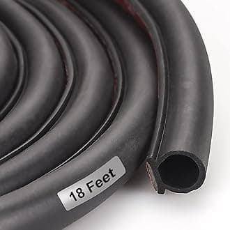 SZZSAF Weather Stripping Seal Strip for Doors/Windows, Self-Adhesive Backing Seals Large Gap， Easy Cut to Size 1 (BLACK, 18FEET)