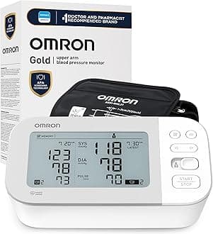 OMRON Gold Upper Arm Blood Pressure Monitor - Clinically Validated Blood Pressure Arm Cuff - Use OMRON Connect App for Unlimited Free Measurements