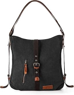 SHANGRI-LA Tote Purse Canvas shoulder Bag Handbag for Women Casual School Boho Hobo Bag Rucksack Convertible Backpack