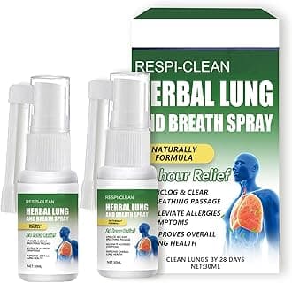 Respinature Herbal Lung Cleanse Mist - Natural Respiratory Cleanse & Breathe Spray, Lung Exerciser Powerful Lung Support, Lung Cleanse for Smokers, Herbal Lung Care Essence Daily Use - 30ml*2pcs