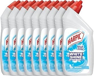 Harpic White and Shine Disinfectant Toilet Cleaner Bleach Liquid - 500 ml (Pack of 9)