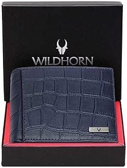 WildHorn Rfid Protected Leather Wallet For Men, Blue