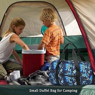 Kids Duffle Bag for Boys Water Resistant Small Gym Bag Overnight Weekender Travel Tote with Shoe Compartment and Wet Pocket