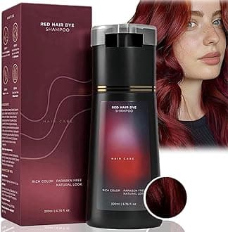 Polar 3-in-1 Instant Hair Dye Shampoo - Long-Lasting Anti-Grey Color for Women (Red)